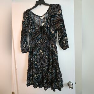 City Chic Teal Boho Western Dress Plus Size 16